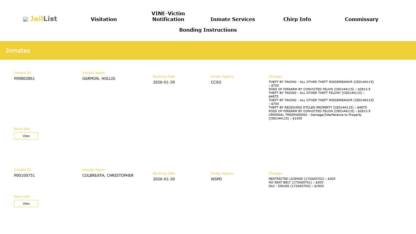 Cherokee County Inmate Search